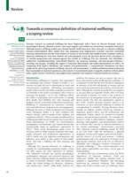 Towards a consensus definition of maternal wellbeing: a scoping review