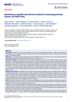 Identifying acceptable and effective methods of assessing perinatal anxiety: the MAP study