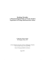 Realising mortality: a phenomenological study of twenty people's experiences of living with recurrent cancer