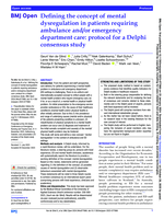 Defining the concept of mental dysregulation in patients requiring ambulance and/or emergency department care: protocol for a Delphi consensus study