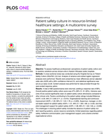 Patient safety culture in resource-limited healthcare settings: A multicentre survey