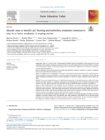 Should I stay or should I go? Nursing and midwifery academics intention to stay in or leave academia: A scoping review