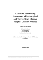 Executive Functioning Assessment with Aboriginal and Torres Strait Islander Peoples: Current Practice