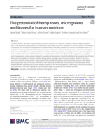 The potential of hemp roots, microgreens and leaves for human nutrition