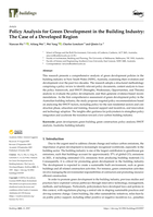 Policy Analysis for Green Development in the Building Industry: The Case of a Developed Region