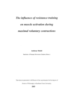The influence of resistance training on muscle activation during maximal voluntary contractions