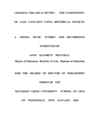 Crossing the great divide: the composition of jazz concerti using historical sources