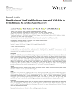 Identification of Novel Modifier Genes Associated With Pain in Cystic Fibrosis: An In Silico Gene Discovery