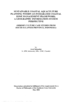  Sustainable coastal aquaculture planning within an integrated coastal zone management framework: a geographic information system perspective (shrimp culture case studies from South Sulawesi province, Indonesia)