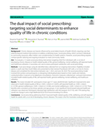 The dual impact of social prescribing: targeting social determinants to enhance quality of life in chronic conditions