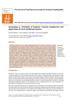 Developing an 'ePortfolio of Evidence' Towards Employment and Registration for Early Childhood Teachers