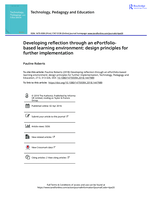 Developing reflection through an ePortfolio-based learning environment: design principles for further implementation