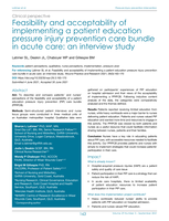 Feasibility and acceptability of implementing a patient education pressure injury prevention care bundle in acute care: An interview study