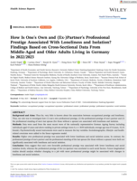 How Is One's Own and (Ex‐)Partner's Professional Prestige Associated With Loneliness and Isolation? Findings Based on Cross‐Sectional Data From Middle‐Aged and Older Adults Living in Germany in 2022/2023