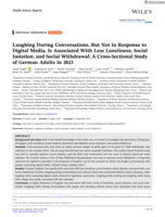 Laughing During Conversations, But Not in Response to Digital Media, Is Associated With Less Loneliness, Social Isolation, and Social Withdrawal: A Cross‐Sectional Study of German Adults in 2023