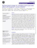 Experience-based co-design of a smartphone app for post-stroke aphasia self-management: a process evaluation