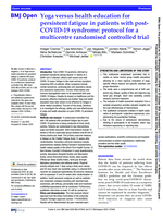 Yoga versus health education for persistent fatigue in patients with post-COVID-19 syndrome: protocol for a multicentre randomised controlled trial