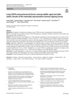 Long COVID and psychosocial factors among middle-aged and older adults. Results of the nationally representative German Ageing Survey