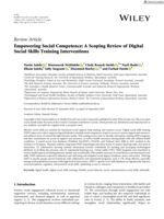 Empowering Social Competence: A Scoping Review of Digital Social Skills Training Interventions