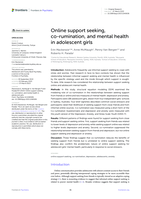 Online support seeking, co-rumination, and mental health in adolescent girls