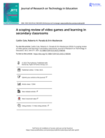 A scoping review of video games and learning in secondary classrooms