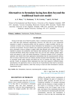 Alternatives to formulate laying hen diets beyond the traditional least-cost model