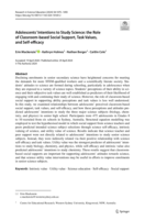 Adolescents’ Intentions to Study Science: the Role of Classroom-based Social Support, Task Values, and Self-efficacy