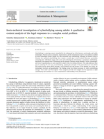 Socio-technical investigation of cyberbullying among adults: A qualitative content analysis of the legal responses to a complex social problem