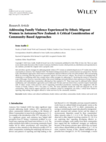 Addressing Family Violence Experienced by Ethnic Migrant Women in Aotearoa/New Zealand: A Critical Consideration of Community-Based Approaches
