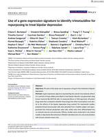 Use of a gene expression signature to identify trimetazidine for repurposing to treat bipolar depression
