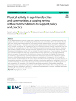 Physical activity in age-friendly cities and communities: a scoping review with recommendations to support policy and practice