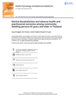 Marital dissatisfaction and adverse health and psychosocial outcomes among community-dwelling persons 45 years and older in Thailand