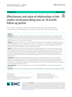 Effectiveness and value of relationships in link worker social prescribing over an 18-month follow up period