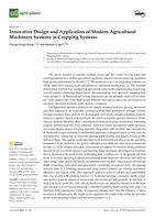 Innovative Design and Application of Modern Agricultural Machinery Systems in Cropping Systems