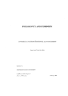 Philosophy and feminism: towards a postfoundational rapprochement