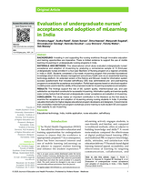 Evaluation of undergraduate nurses' acceptance and adoption of mLearning in India
