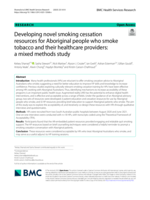 Developing novel smoking cessation resources for Aboriginal people who smoke tobacco and their healthcare providers: a mixed methods study