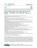 Effects of Pre-Class Acute Exercise on Executive Function in University Students
