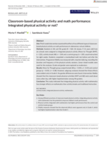 Classroom-based physical activity and math performance: Integrated physical activity or not?