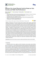 Effects of An Acute Physical Activity Break on Test Anxiety and Math Test Performance