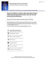 Personal belief on elastic tape and tape tension affect perceived performance, but not muscle activity and endurance