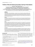 Profiles of Recruits Entering Army Basic Training in New Zealand