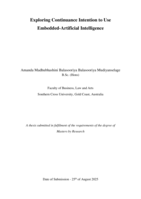 Exploring Continuance Intention to Use Embedded-Artificial Intelligence