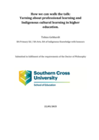How we can walk the talk: Yarning about professional learning and Indigenous cultural learning in higher education