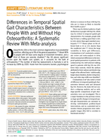 Differences in Temporal Spatial Gait Characteristics Between People With and Without Hip Osteoarthritis: A Systematic Review With Meta-analysis