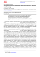 Do the International Competencies of the Sports Physical Therapist need Updating?