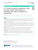A 12-month prospective exploratory study of muscle and fat characteristics in individuals with mild-to-moderate hip osteoarthritis