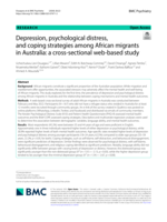 Depression, psychological distress, and coping strategies among African migrants in Australia: a cross-sectional web-based study