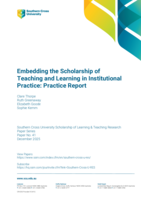 Embedding the Scholarship of Teaching and Learning in Institutional Practice