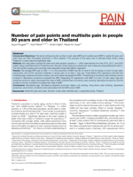 Number of pain points and multisite pain in people 80 years and older in Thailand